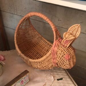 Wicker Bunny Basket